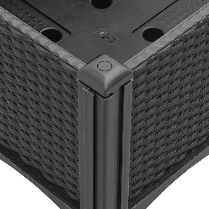 Garden Planter With Legs Black 120X40X42 Cm Pp Tlinkn