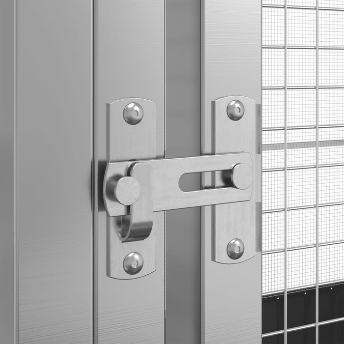 Aviary With Extension Silver 1250.5X107X212 Cm Steel Txoaxio