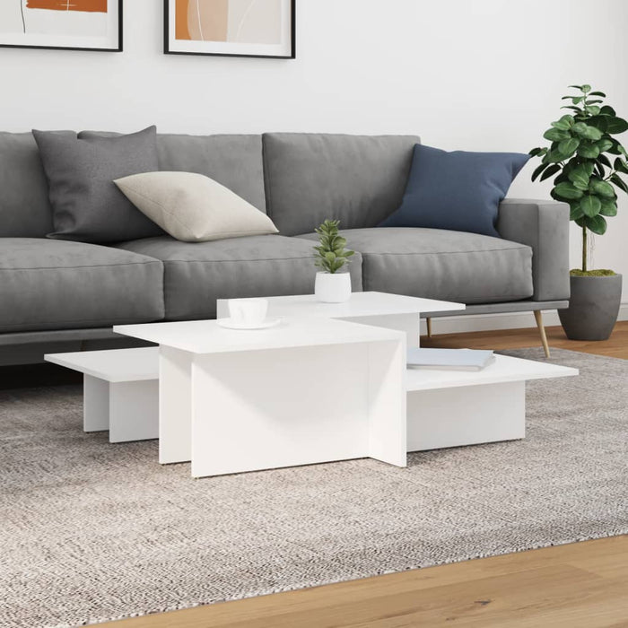 Coffee Tables 2 Pcs White Engineered Wood Txoloak