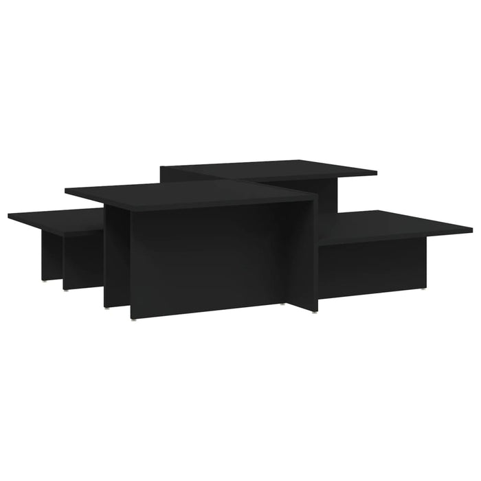 Coffee Tables 2 Pcs Black Engineered Wood Txolopb