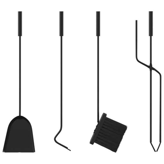 5 Piece Fireplace Tool Set 18X66 Cm Steel Opltil