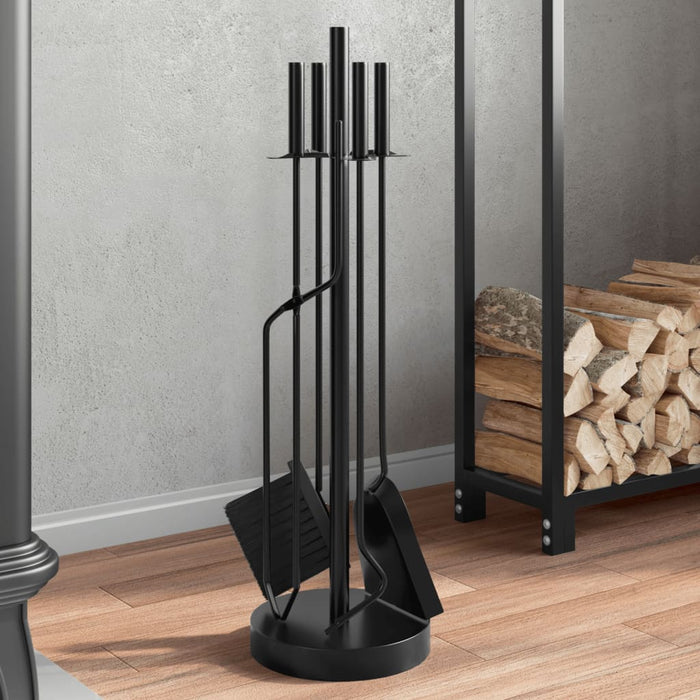 5 Piece Fireplace Tool Set 18X66 Cm Steel Opltil