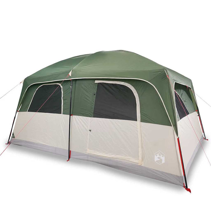 Family Tent Cabin 10-Person Green Waterproof Kaptt