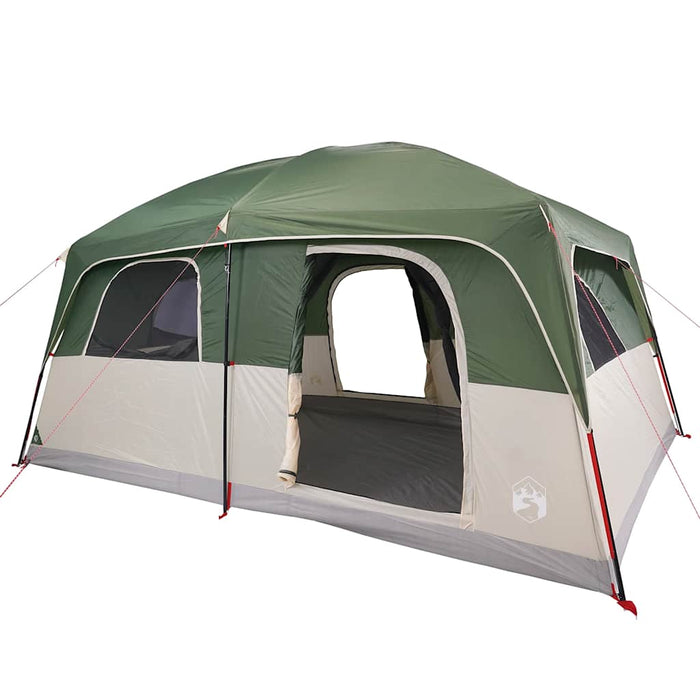 Family Tent Cabin 10-Person Green Waterproof Kaptt