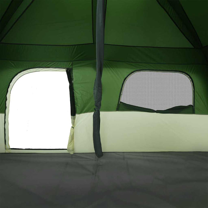 Family Tent Cabin 10-Person Green Waterproof Kaptt