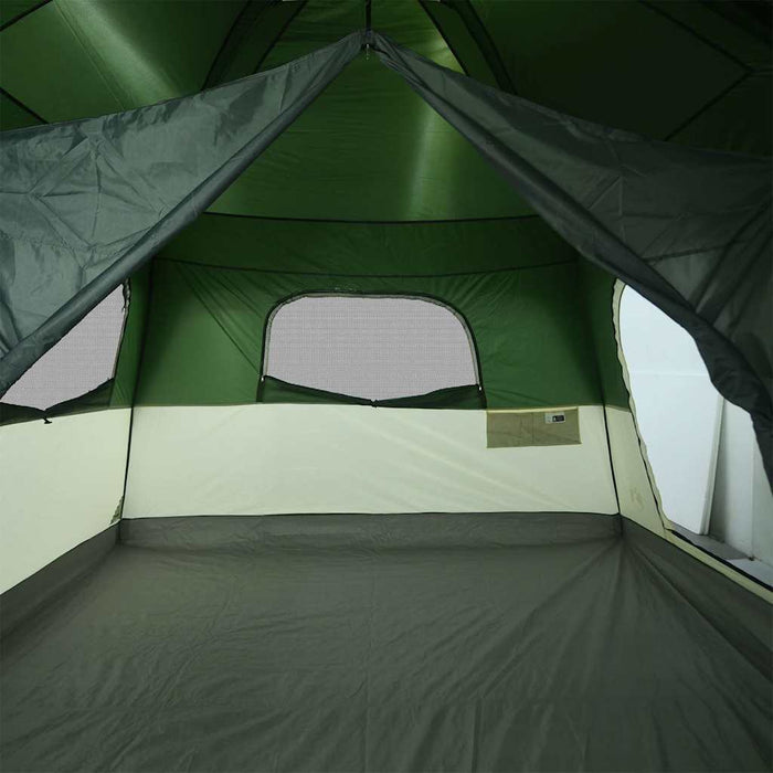 Family Tent Cabin 10-Person Green Waterproof Kaptt