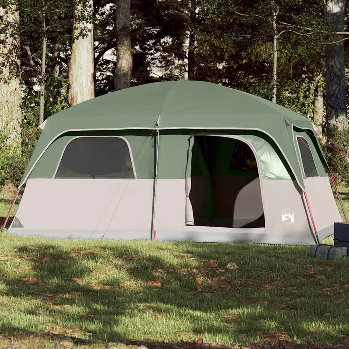 Family Tent Cabin 10-Person Green Waterproof Kaptt