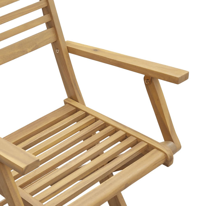 Folding Chairs 4 Pcs 54.5X61.5X86.5 Cm Solid Wood Acacia Tlpitn