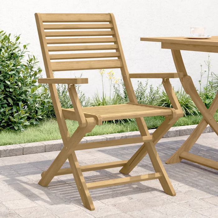 Folding Chairs 4 Pcs 54.5X61.5X86.5 Cm Solid Wood Acacia Tlpitn
