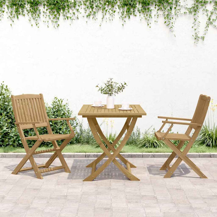 Folding Chairs 2 Pcs 54X61X88 Cm Solid Wood Acacia Tlpiao