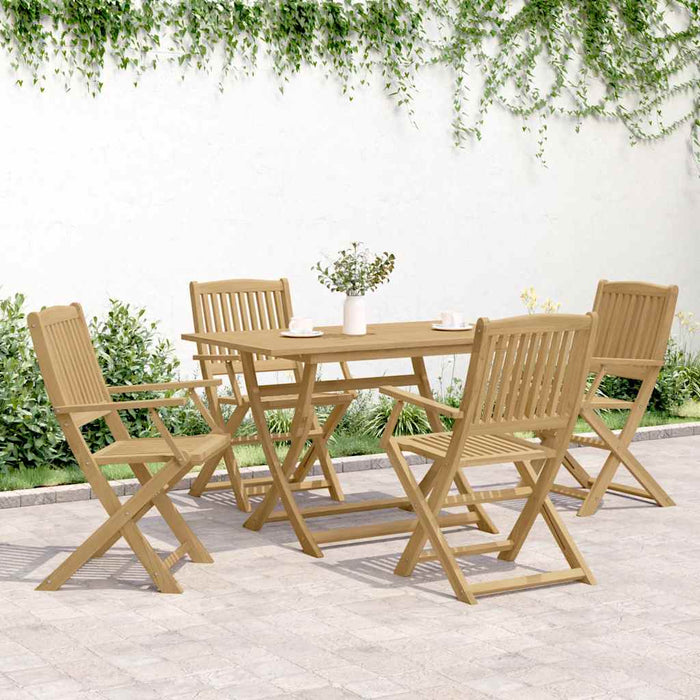 Folding Chairs 4 Pcs 54X61X88 Cm Solid Wood Acacia Tlpiax