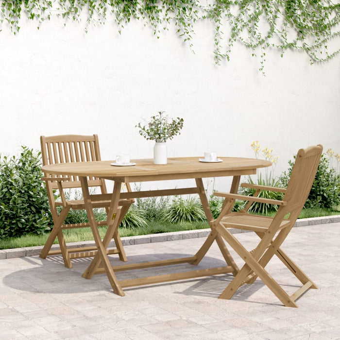 Folding Garden Table 160X85X75 Cm Solid Wood Acacia Tlpial