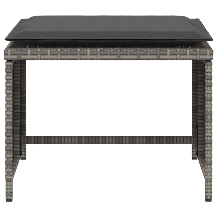 Garden Chair With Footstool Grey Poly Rattan Tlnlon