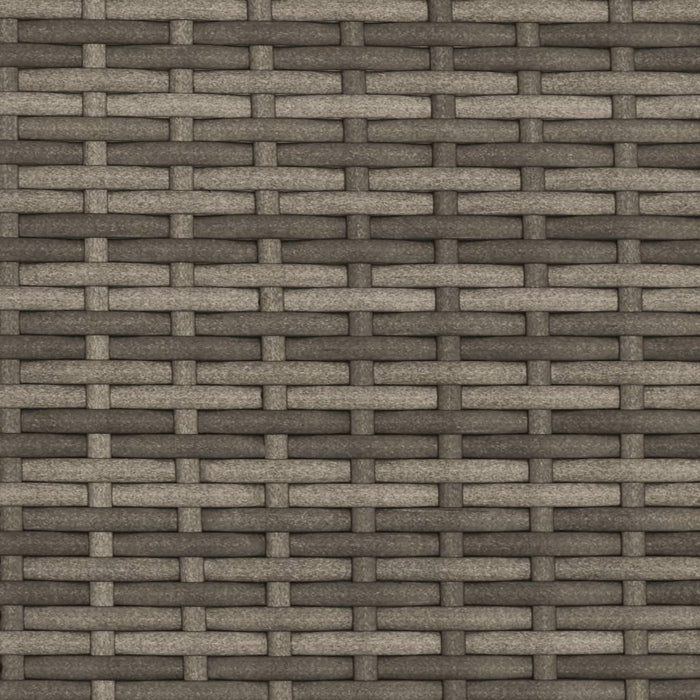 Sun Lounger With Canopy And Cushions Grey Poly Rattan Tlntti