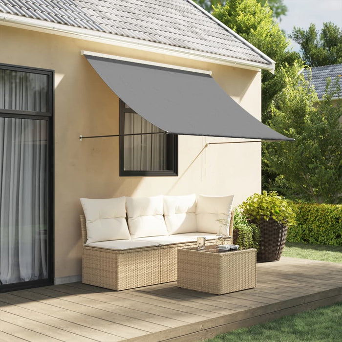 Retractable Awning Anthracite 200X150 Cm Fabric And Steel Tlnipx