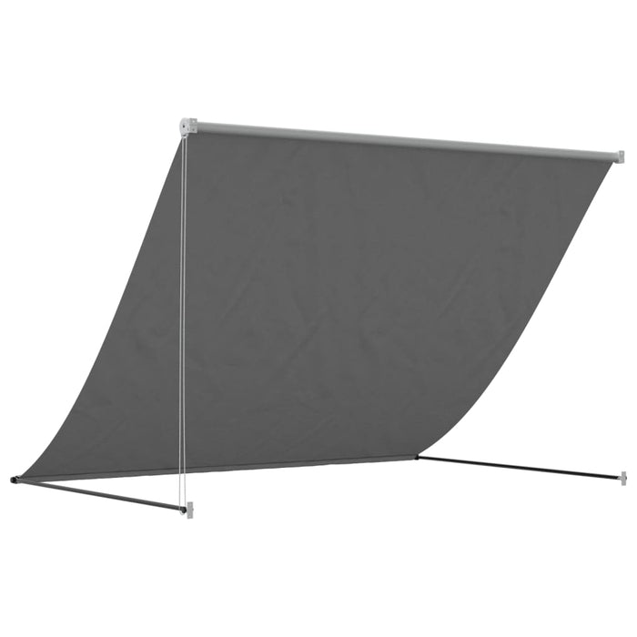 Retractable Awning Anthracite 250X150 Cm Fabric And Steel Tlnipt