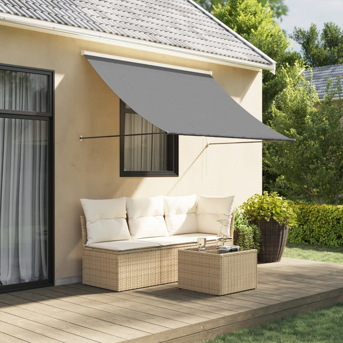 Retractable Awning Anthracite 250X150 Cm Fabric And Steel Tlnipt