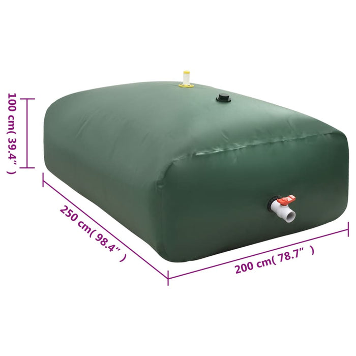 Water Tank With Tap Foldable 5000 L Pvc Oplttl