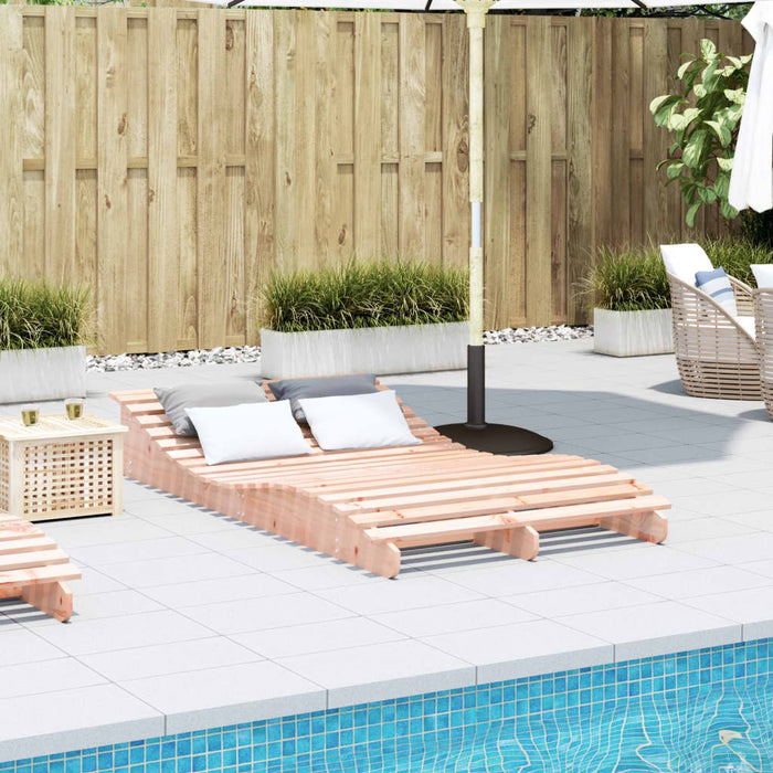 Sun Lounger 205X110X31.5 Cm Solid Wood Douglas Ntxpko