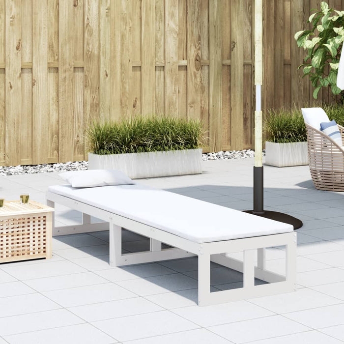 Garden Sofa Bench Extendable White Solid Wood Pine Ntxloo