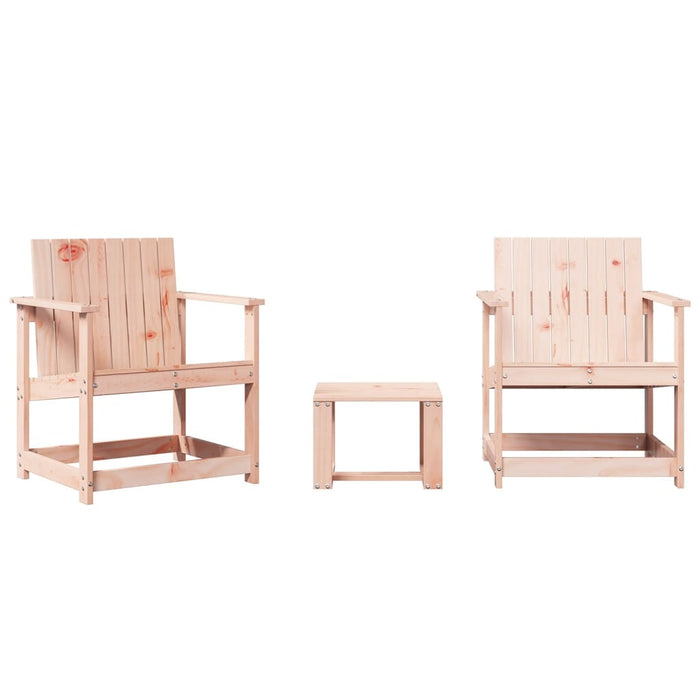 3 Piece Garden Lounge Set Solid Wood Douglas Ntxltt