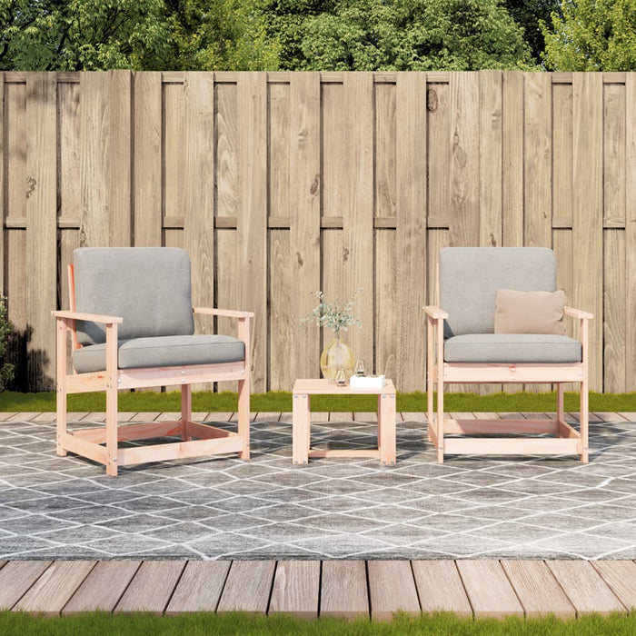 3 Piece Garden Lounge Set Solid Wood Douglas Ntxltt