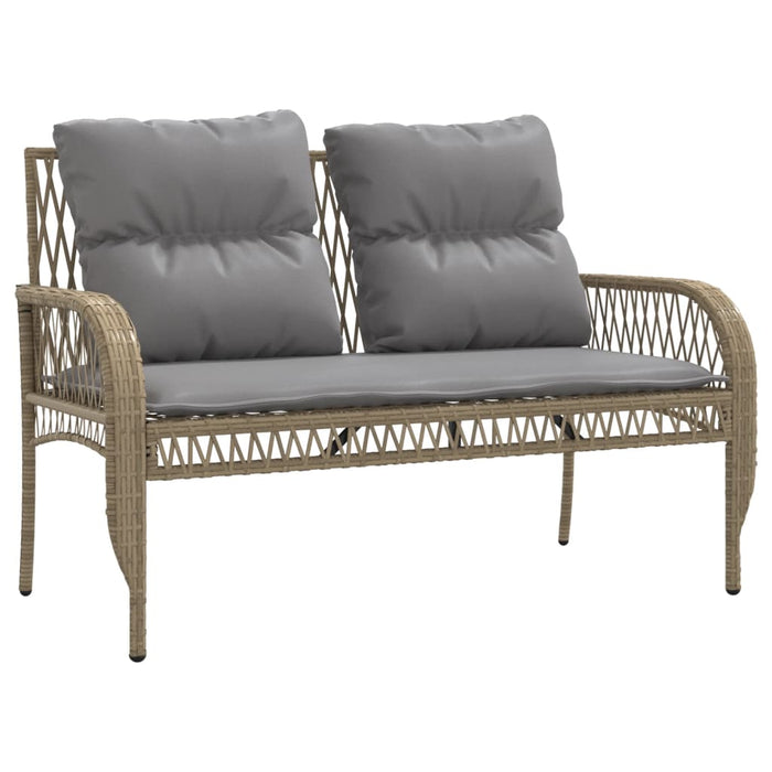 4 Piece Garden Sofa Set With Cushions Beige Poly Rattan Tlnito