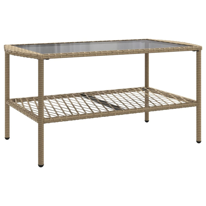 4 Piece Garden Sofa Set With Cushions Beige Poly Rattan Tlnito