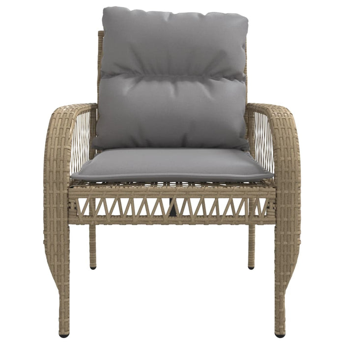 4 Piece Garden Sofa Set With Cushions Beige Poly Rattan Tlnito