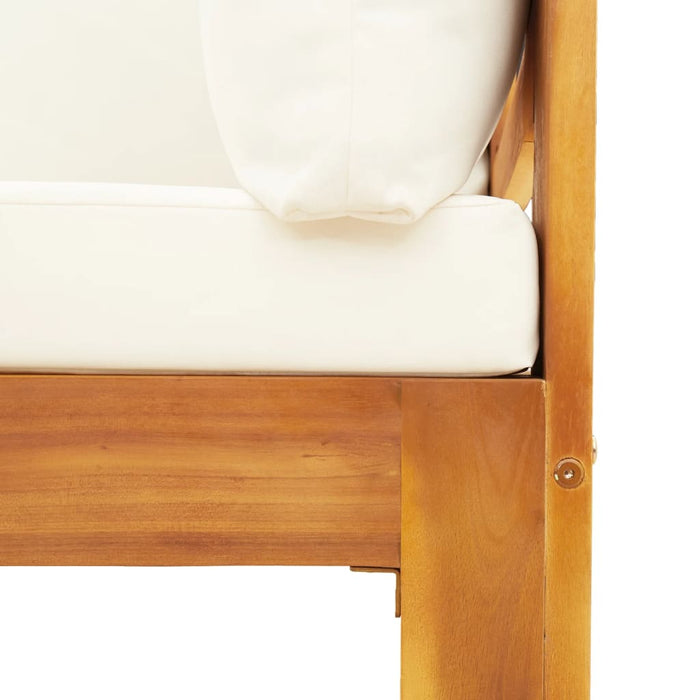 Garden Sofa Corner With Cushions Solid Wood Acacia Tlilxx