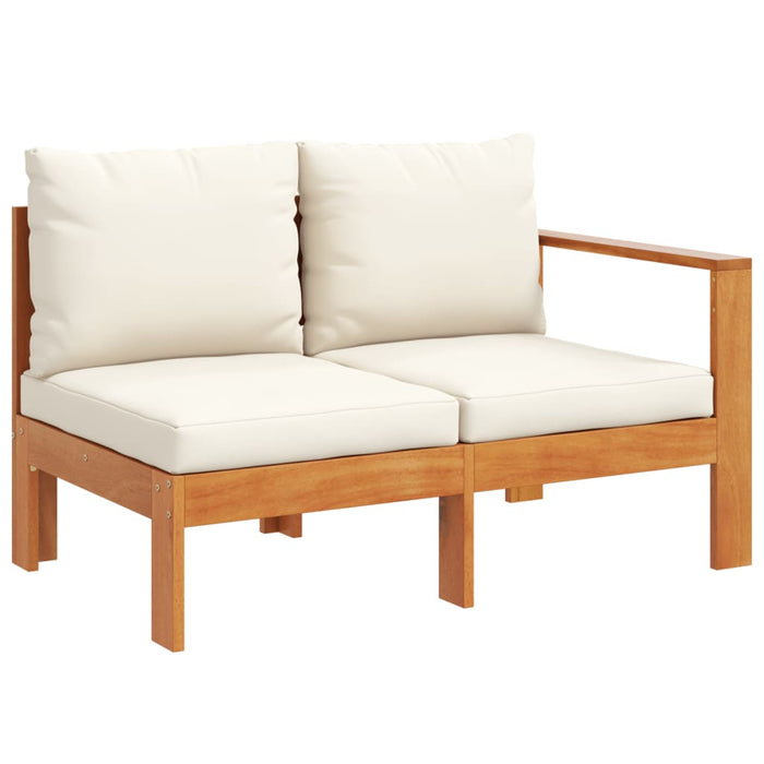 Garden Sofa With 1 Armrest 2-Seater Solid Wood Acacia Tlilxa