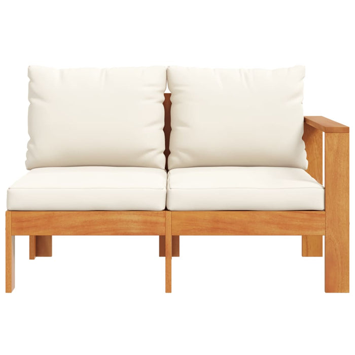 Garden Sofa With 1 Armrest 2-Seater Solid Wood Acacia Tlilxa