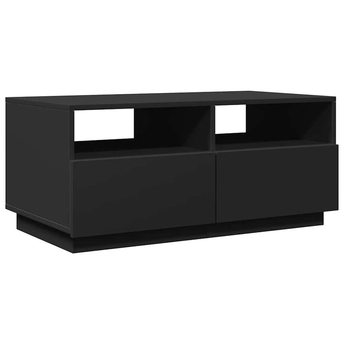 Coffee Table With Led Lights Black 90X49X40 Cm Ntknta