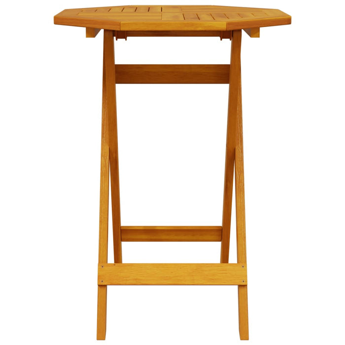Folding Garden Table Ø60X75 Cm Solid Wood Acacia Abbakbk