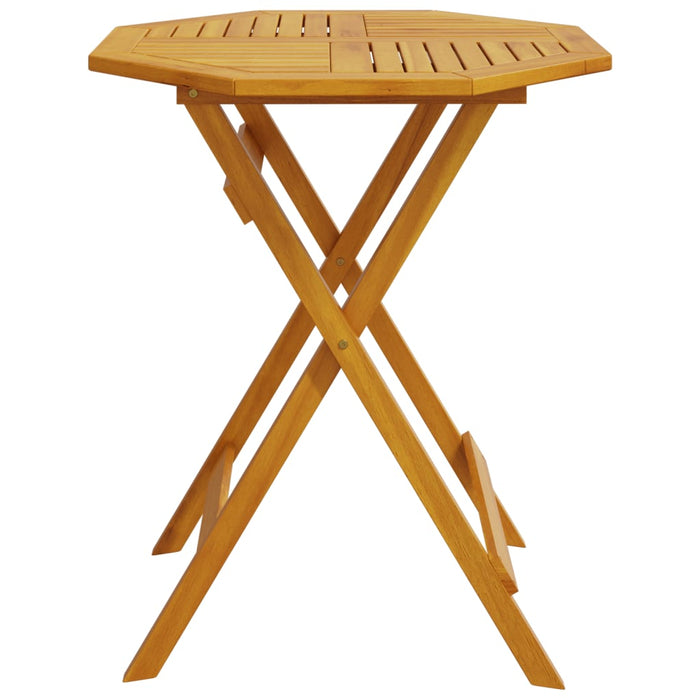 Folding Garden Table Ø60X75 Cm Solid Wood Acacia Abbakbk