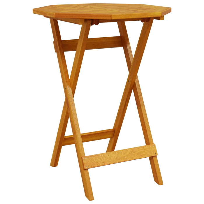 Folding Garden Table Ø60X75 Cm Solid Wood Acacia Abbakbk