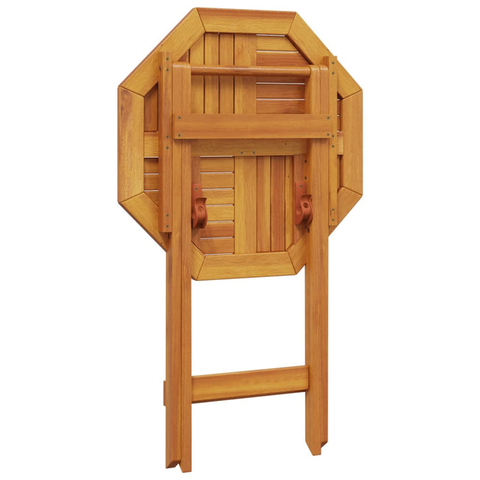 Folding Garden Table Ø60X75 Cm Solid Wood Acacia Abbakbk