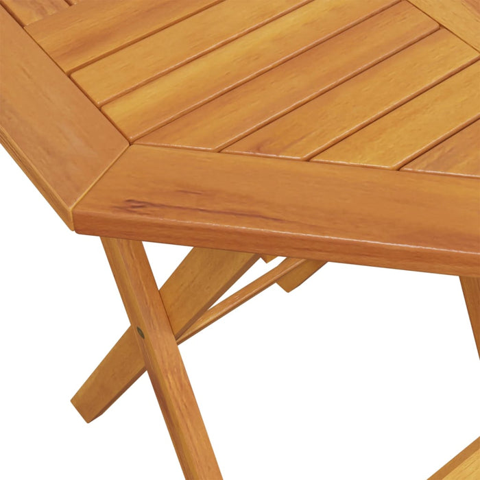 Folding Garden Table Ø60X75 Cm Solid Wood Acacia Abbakbk