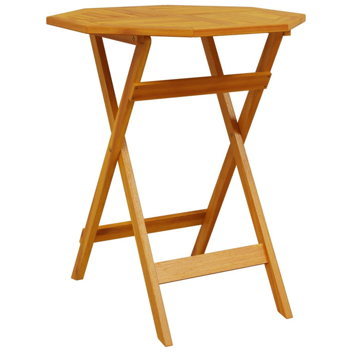 Folding Garden Table Ø70X75 Cm Solid Wood Acacia Abbakob