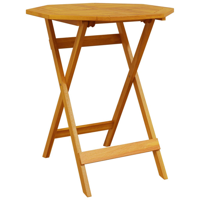 Folding Garden Table Ø70X75 Cm Solid Wood Acacia Abbakob