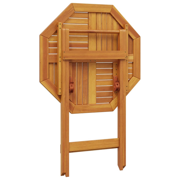 Folding Garden Table Ø70X75 Cm Solid Wood Acacia Abbakob