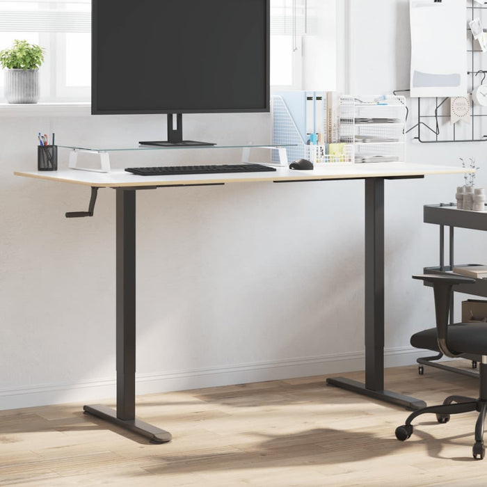 Standing Desk Frame Black (94-135)X60X(70-114) Cm Steel Abbptao
