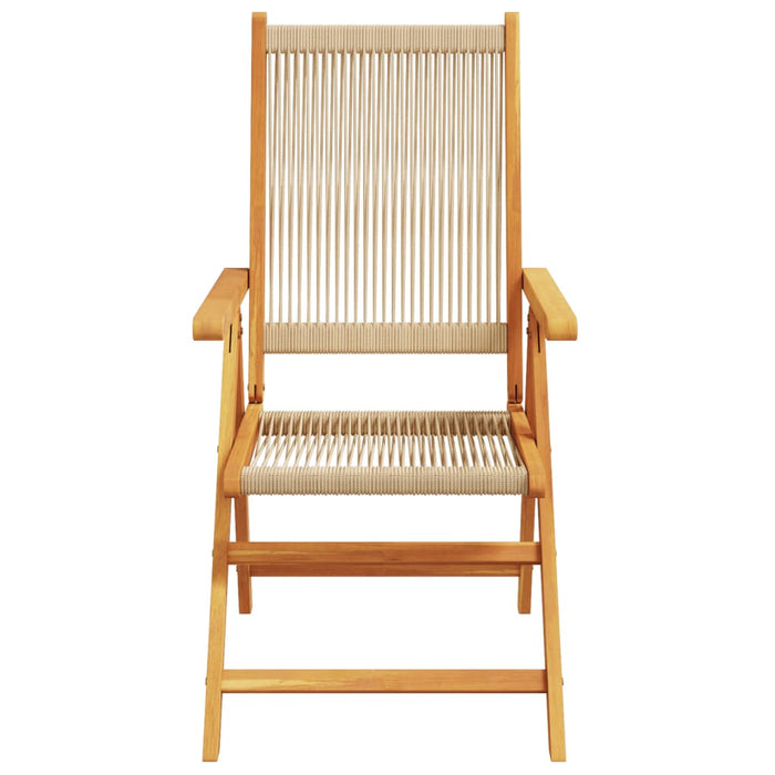Garden Chairs 2 Pcs Beige Solid Wood Acacia And Polypropylene Tlilpl