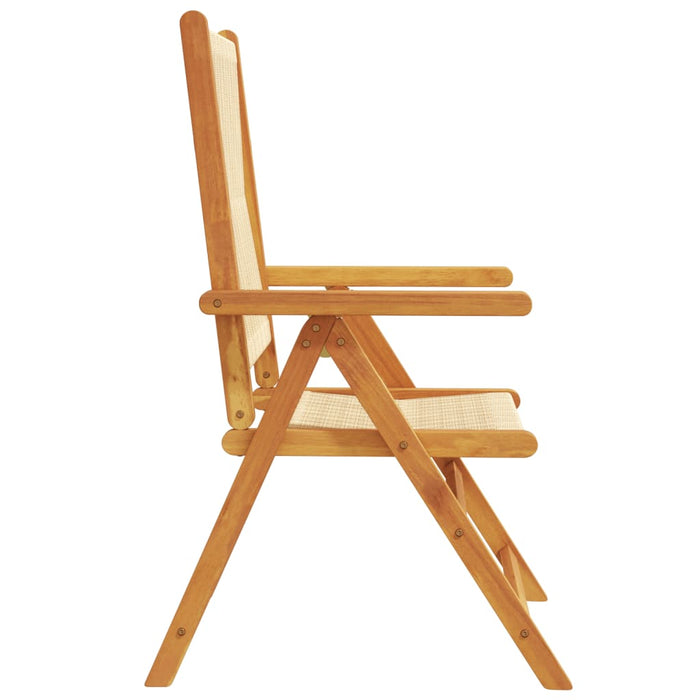 Garden Chairs 2 Pcs Beige Solid Wood Acacia And Polypropylene Tlilpl