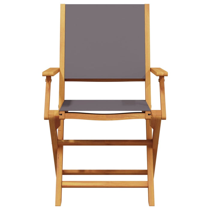 Garden Chairs 2 Pcs Anthracite Solid Wood Acacia And Fabric Tlilib