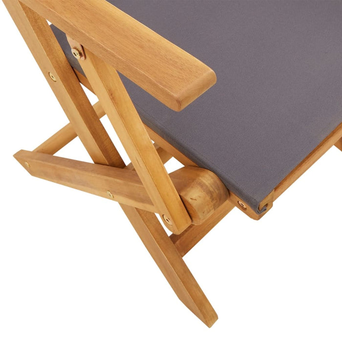 Garden Chairs 2 Pcs Anthracite Solid Wood Acacia And Fabric Tlilib