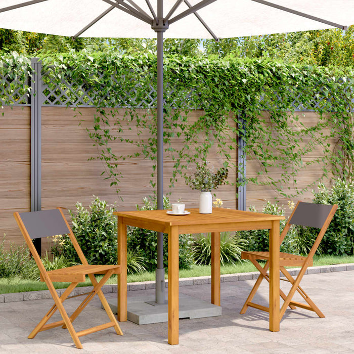 Bistro Chairs 2 Pcs Anthracite Solid Wood Acacia And Fabric Tlilnx