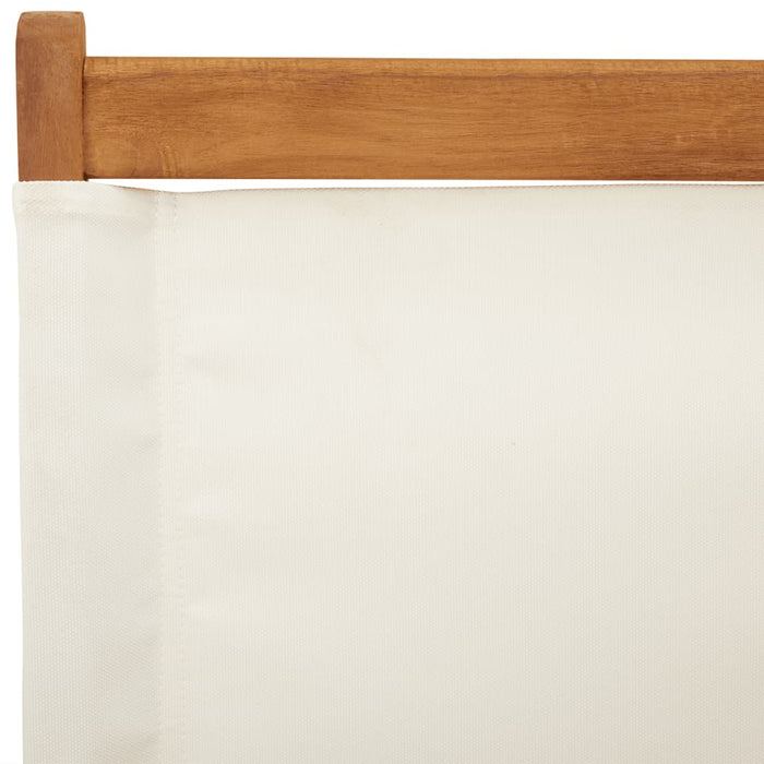 Garden Chairs 2 Pcs Cream White Solid Wood Acacia And Fabric Tlilkb