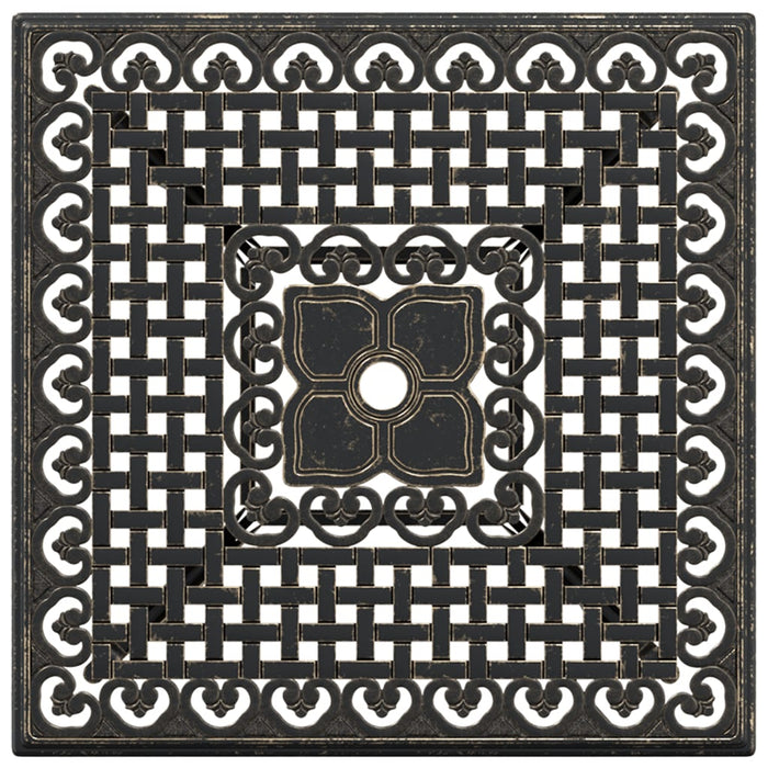 Garden Table Bronze 80X80X75 Cm Cast Aluminium Abbxnoo