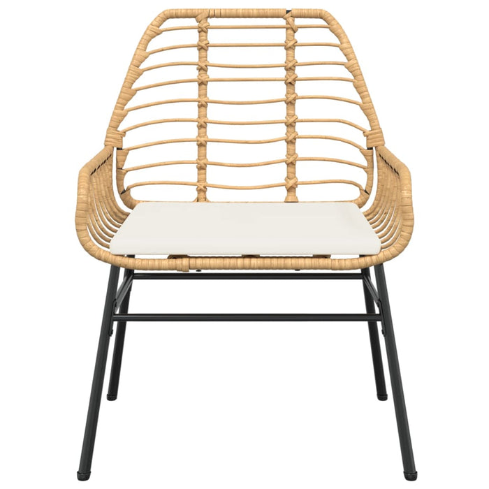 Garden Chairs 2 Pcs With Cushions Brown Poly Rattan Tlkbka